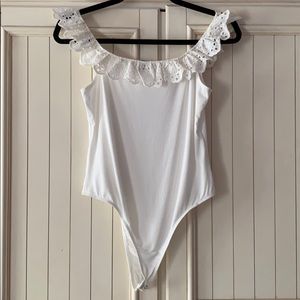 NWOT Off White Lace Body Suit
